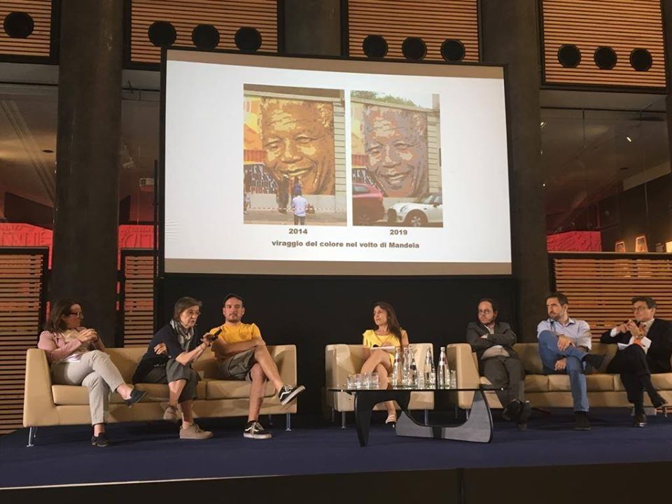 Presentation of the CAPuS project at the conference "Street art. Writers tra diritto e mercato" in Milan, Italy